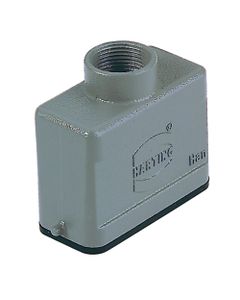 Obudowa złącza rozm. 10A, Han 10A-GG-13,5, metal, na kabel, prosta z klamrą, wejście PG13.5,, rygiel pojedynczy, niska k...