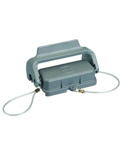 Pokrywa ochronna rozm. 10A, Han 10A-AK-LB, metal, dla obudów wtyczek, z klamrą,, z linką mocującą, rygiel pojedynczy...