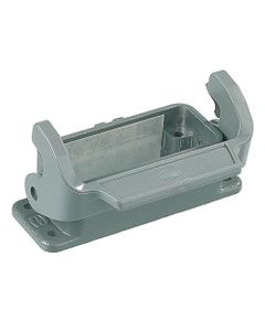 Obudowa złącza rozm. 16A, Han 16 A-agg-LB, metal, przelotowa, prosta, niska konstrukcja, z klamrą