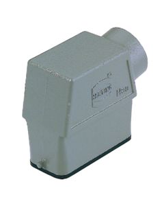 Obudowa złącza rozm. 16A, Han 16A-GS-16, metal, na kabel, kątowa, wejście PG21, rygiel pojedynczy, wysoka konstrukcja...