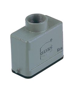 Obudowa złącza rozm. 16A, Han 16A-gg-16, metal, na kabel, prosta, 1 x PG16, rygiel pojedynczy, niska konstrukcja