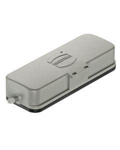 Pokrywa ochronna rozm. 16A, Han 16A, plastik, dla obudowy gniazd przelotowych i kabel-kabel, bolce do klamry pojedynczej