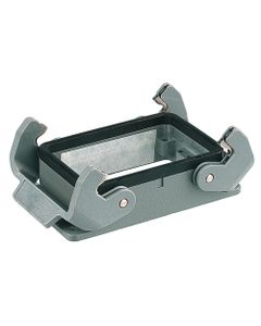 Obudowa złącza rozm. 32A, Han 32 A-agg-QB, metal, przelotowa, prosta z 2 klamrami, rygiel podwójny, niska konstrukcja