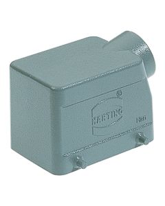 Obudowa złącza rozm. 32A, Han 32A-GS-21, metal, na kabel, kątowa, 1 x PG21, rygiel podwójny, niska konstrukcja