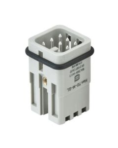 Wkład rozm. 3A, Han D męski, 7+PE, 10A 250V, zaciski Quick Lock, 0.25-1.5 mm2, do obudów z tworzywa  (Han 7D-M Quick Loc...