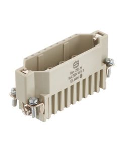 Wkład rozm. 16A, Han D męski, 25+PE, 10A 250V, do pinów zaciskanych, 0.14-2.5 mm2  (Han 25D-STI-C)