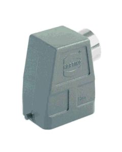 Obudowa złącza rozm. 6B, Han 6B-GS-21, na kabel, kątowa, 1 x PG21, wysoka konstrukcja, bolce do klamry pojedynczej, z ad...