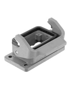 Obudowa złącza rozm. 6B, Han 6B-Base Panel 1Lever IP67, przelotowa, prosta, z klamrą, rygiel pojedynczy, niska konstrukc...