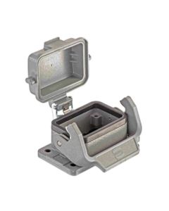 Obudowa złącza rozm. 6B, Han 6B IP67 housing-SL-C, przelotowa, prosta, z klamrą, z pokrywą IP67 z tworzywa, rygiel pojed...