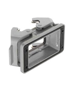 Obudowa złącza rozm. 10B, Han 10B-HBM-Rear Fit-DL-w/o frame, przelotowa, montaż z tyłu, z 2 klamrami, rygiel podwójny, n...