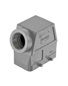 Obudowa złącza rozm. 10B, Han 10B-gs-21, na kabel, kątowa, 1 x PG21, wysoka konstrukcja, bolce do klamry podwójnej