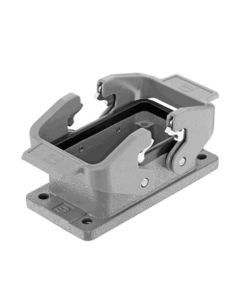 Obudowa złącza rozm. 10B, Han 10B-Base Panel 2Levers IP67, przelotowa, prosta, IP67, niska konstrukcja, z 2 klamrami,