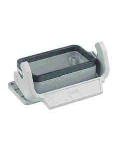 Obudowa złącza rozm. 10B, Han 10B-Base Panel Single lever IP67, przelotowa, prosta, z klamrą, rygiel pojedynczy, niska k...