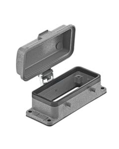 Obudowa złącza rozm. 16B, Han 16B-agg-K (pokrywa Al), przelotowa, prosta, z metalową pokrywą, rygiel podwójny, niska kon...