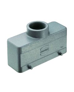 Obudowa złącza rozm. 24B, Han 24 B -GG - 29, na kabel, prosta, 1 x PG29, niska konstrukcja, bolce do klamry podwójnej