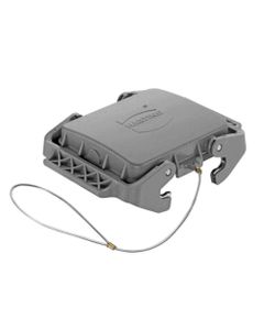 Pokrywa ochronna rozm. 32B, Han-32B-KAPM-2BUE-D-T42, metal, dla obudowy wtyczek, z 2 klamrami i z linką mocującą