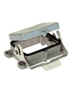 Obudowa złącza rozm. 48B, Han 48B-agg-LB-K (pokrywa AL), przelotowa, prosta, niska konstrukcja, z klamrą i z metalową po...