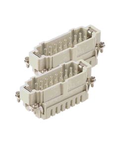 Wkład rozm. 32B, Han ES męski, 16+PE (17-32), 16A 500V, zaciski śrubowe, 0.14-2.5 mm2  (Han 16 ES-M  17-32)