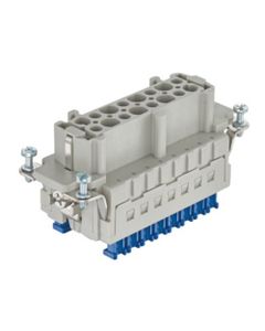 Wkład rozm. 16B, Han ES-Press żeński, 16+PE, 16A 500V, zaciski klatkowe ES Press, 0.14-2.5 mm2, do wys. obudów  (Han 16E...