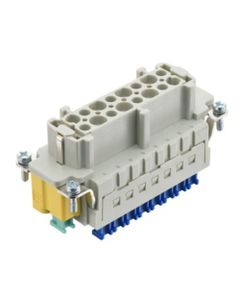 Wkład rozm. 16B, Han ES-Press żeński, 16+PE, 16A 500V, zaciski klatkowe ES Press + PE Press, 0.14-2.5 mm2, do wys. obudó...