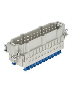 Wkład rozm. 24B, Han ES-Press męski, 24+PE, 16A 500V, zaciski klatkowe ES Press, 0.14-2.5 mm2, do wys. obudów  (Han 24ES...