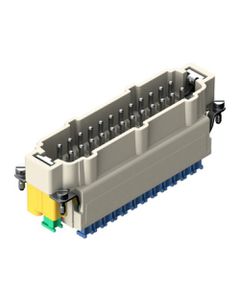 Wkład rozm. 24B, Han ES-Press męski, 24+PE, 16A 500V, zaciski klatkowe ES Press + PE Press, 0.14-2.5 mm2, do wys. obudów...