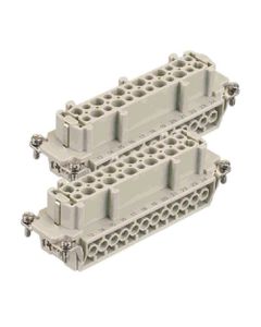 Wkład rozm. 48B, Han E żeński, 24+PE (25-48), 16A 500V, zaciski śrubowe, 0.75-2.5 mm2  (Han 24E-bu-s (25-48))