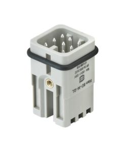 Wkład rozm. 3A, Han D męski, 8 kontaktów, 10A 250V, zaciski Quick Lock, 0.25-1.5 mm2  (Han 8D-M Quick Lock 22 - 16 AWG)...