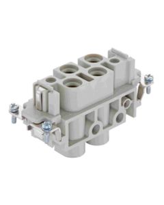 Wkład rozm. 16B, Han-Com K 4/0 żeński, 4+PE 80A 830V, zaciski śrubowe, 1.5-16 mm2  (Han K4/0-BU-S)