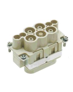 Wkład rozm. 10B, Han-Com K 4/4 męski, 8 kontaktów (4+PE 63A i 4 sygnałowe 16A), zaciski osiowe śrubowe/klatkowe, 10-22/0...