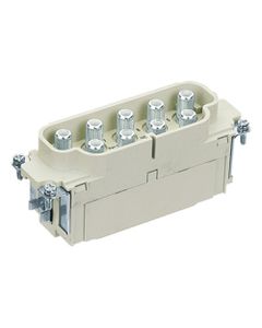 Wkład rozm. 24B, Han-Com K 8/0 męski, 8+PE 100A 690V, zaciski śrubowe, 10-25 mm2  (Han K 8/0-M 100Amp. / 10-25 QMM)