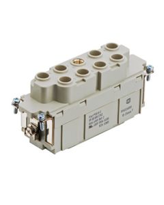 Wkład rozm. 24B, Han-Com K 8/0 żeński, 8+PE 100A 690V, zaciski śrubowe, 10-25 mm2  (Han K 8/0-F 100 Amp. / 10-25 QMM)...