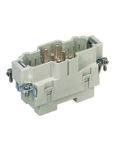 Wkład rozm. 16B, Han-Com K 6/12 męski, 18 kontaktów (6+PE 40A i 12 sygnałowych 10A), zaciski osiowe śrubowe/śrubowe, 2.5...