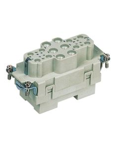 Wkład rozm. 16B, Han-Com K 6/12 żeński, 18 kontaktów (6+PE 40A i 12 sygnałowych 10A), zaciski osiowe śrubowe/śrubowe, 2....