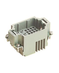 Wkład rozm. 10B, Han-Com K 8/24 męski, 32 kontakty (8+PE 16A i 24 sygnałowe 10A), do pinów zaciskanych, 0.5-4/0.14-2.5 m...