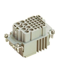 Wkład rozm. 10B, Han-Com K 8/24 żeński, 32 kontakty (8+PE 16A i 24 sygnałowe 10A), do pinów zaciskanych, 0.5-4/0.14-2.5 ...