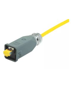 Zestaw Han 3A RJ45, złącze męskie Ethernet-Data Han 3A RJ45 10G metal plug set, z wtykiem RJ45 10G, 8P kat.6, w szarej o...