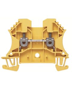Złączka przelotowa WDU 2.5 GE, śrubowa, 2.5 mm2, 800V, 24A, żółta, 2 połączenia