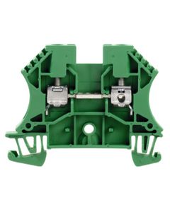 Złączka przelotowa WDU 4 GN, śrubowa, 4 mm2, 800V, 32A, zielona, 2 połączenia