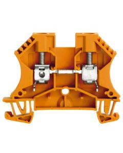 Złączka przelotowa WDU 6 OR, śrubowa, 6 mm2, 800V, 41A, pomarańczowa, 2 połączenia
