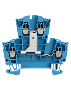 Złączka przelotowa 2-piętrowa WDK 2.5V BL, śrubowa, 2.5 mm2, 400V, 24A, niebieska, piętra zmostkowane
