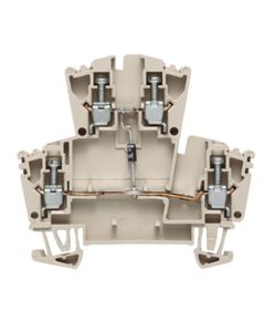Złączka przelotowa 2-piętrowa WDK 2.5 1D A.2, śrubowa, 2.5 mm2, 400V, 0.5A, ciemnobeżowa, z diodą tłumiącą