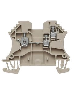 Złączka przelotowa WDU 2.5/1.5/ZR, śrubowa, 2.5 mm2, 800V, 24A, ciemnobeżowa, 3 połączenia, dod. przył. 1.5 mm2 z prawej...