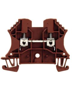 Złączka przelotowa WDU 2.5 BR, śrubowa, 2.5 mm2, 800V, 24A, brązowa, 2 połączenia