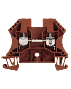Złączka przelotowa WDU 4 BR, śrubowa, 4 mm2, 800V, 32A, brązowa, 2 połączenia