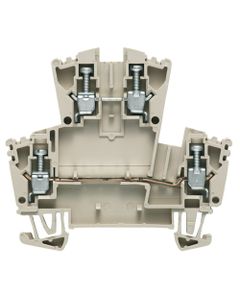 Złączka przelotowa 2-piętrowa WDK 2.5 ZQV, śrubowa, 2.5 mm2, 400V, 24A, ciemnobeżowa
