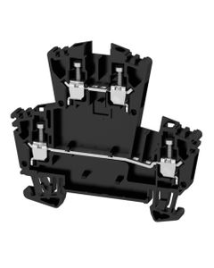 Złączka przelotowa 2-piętrowa WDK 2.5 ZQV SW, śrubowa, 2.5 mm2, 400V, 24A, czarna