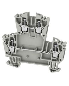 Złączka przelotowa 2-piętrowa WDK 2.5 ZQV GR, śrubowa, 2.5 mm2, 400V, 24A, szara