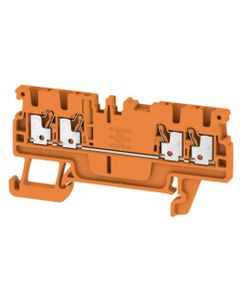 Złączka przelotowa A4C 1.5 OR, PUSH IN, 1.5 mm2, 500V, 17.5A, pomarańczowa, 2 wejście/2 wyjścia