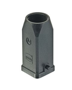 Obudowa złącza rozm. 3A, Han 3A-GG-M20, czarny plastik, na kabel, prosta, 1 x M20, bolce do klamry pojedynczej